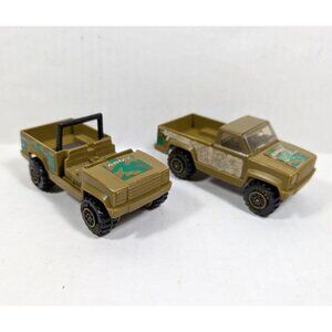 Vintage Tonka Army Truck Set of 2 Jeep 4x4 Plastic